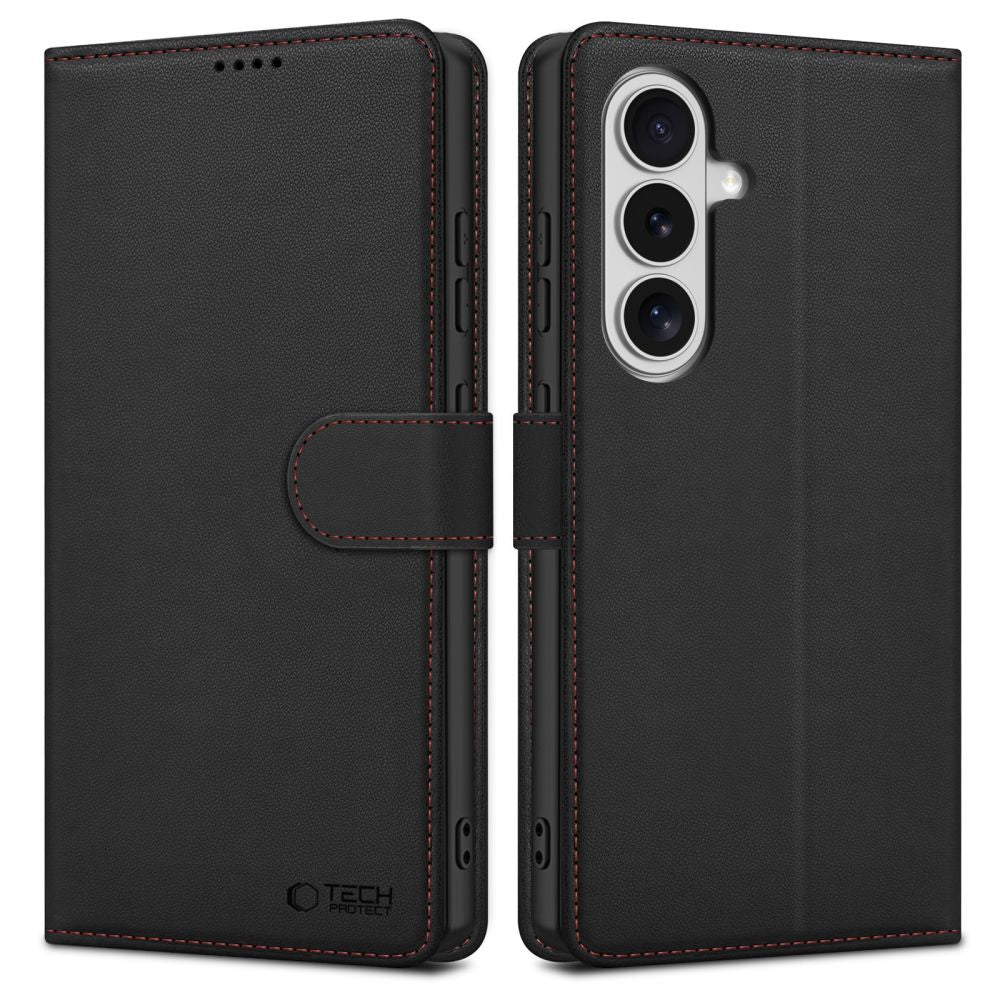 Tech-Protect Wallet Case for Samsung Galaxy S26 - Black and Red_9