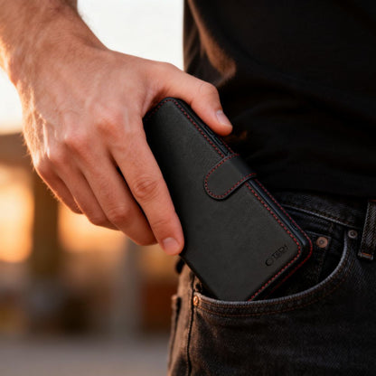 Tech-Protect Wallet Case for Samsung Galaxy S26 - Black and Red_5