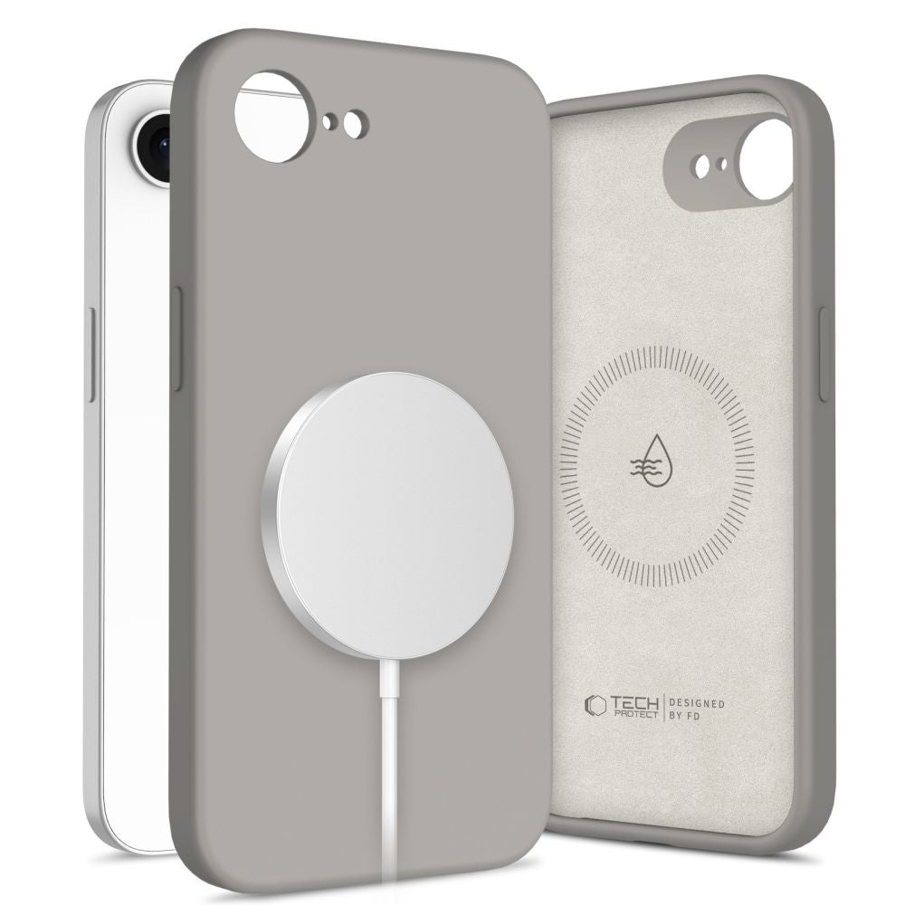 Tech-Protect Silicone MagSafe Case for iPhone 16e / 17e - Gray_0