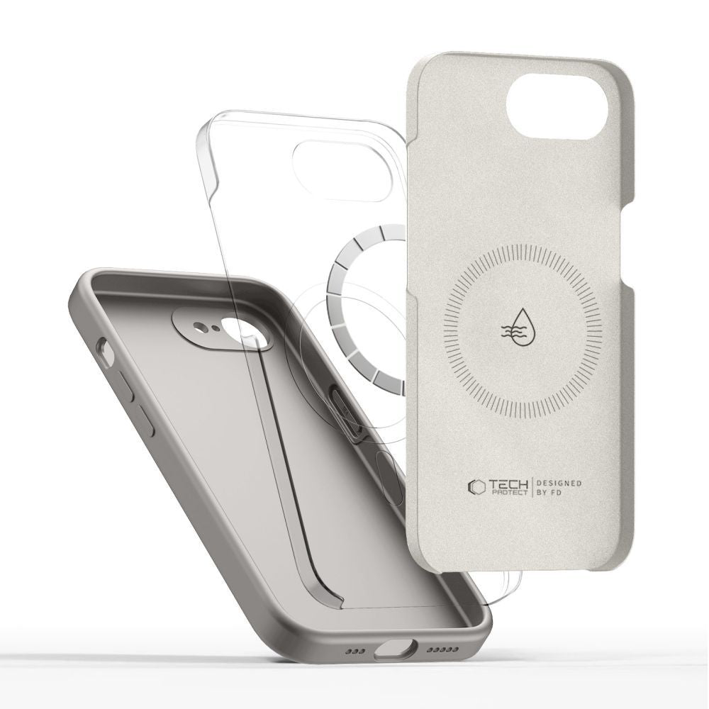 Tech-Protect Silicone MagSafe Case for iPhone 16e / 17e - Gray_2