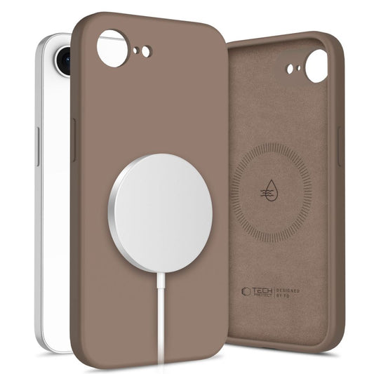 Tech-Protect Silicone MagSafe Case for iPhone 16e / 17e - Brown_0