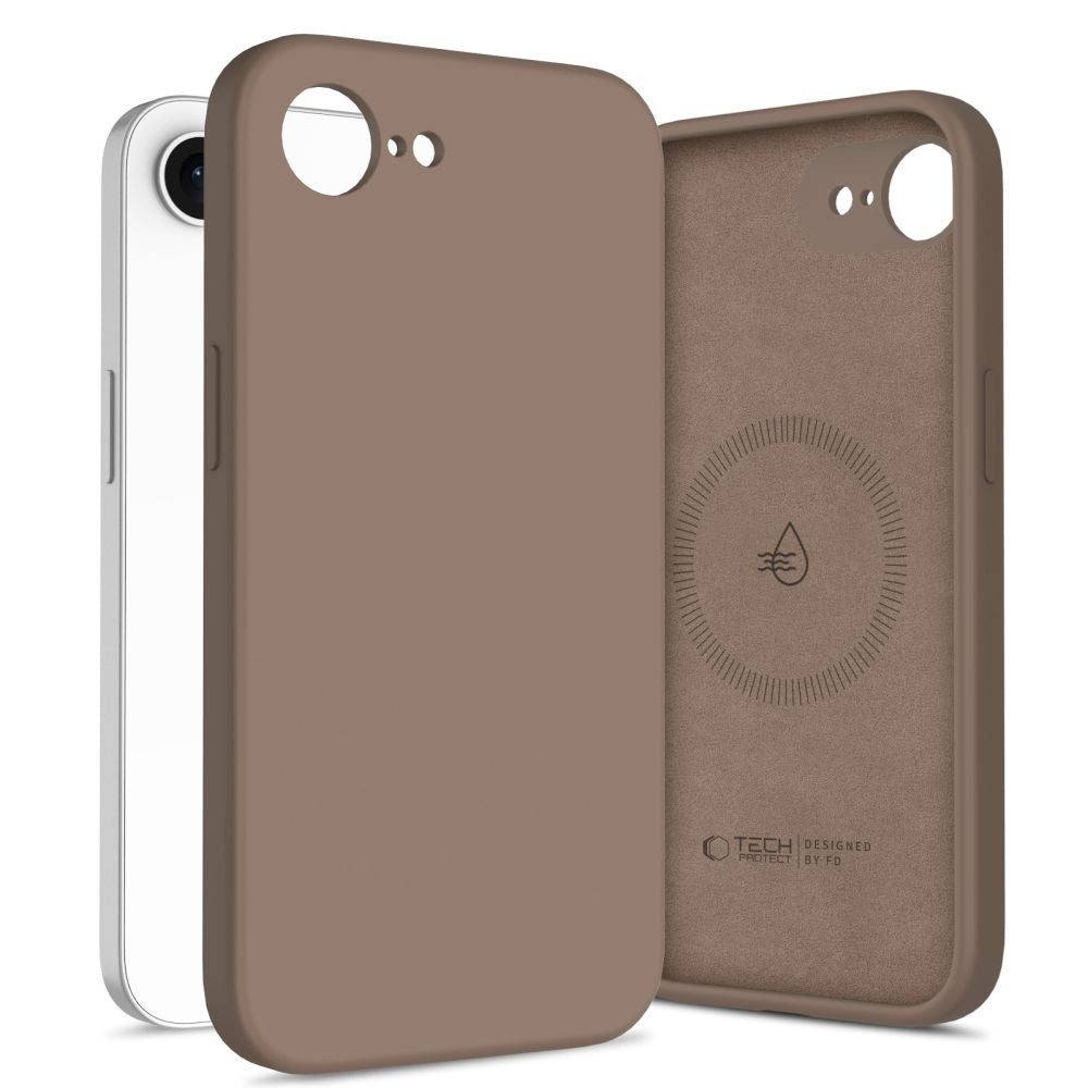 Tech-Protect Silicone MagSafe Case for iPhone 16e / 17e - Brown_1