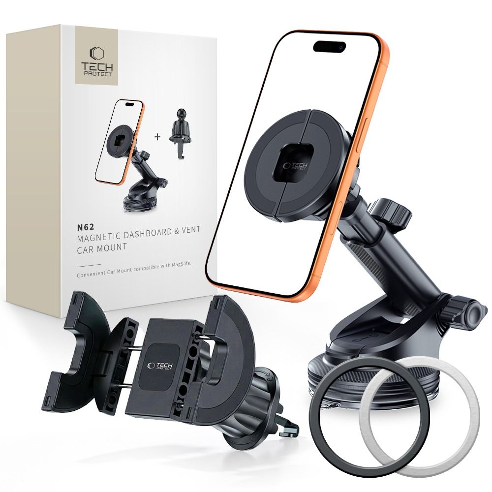 Tech-Protect N62 MagSafe Cockpit Car Mount - Black_0