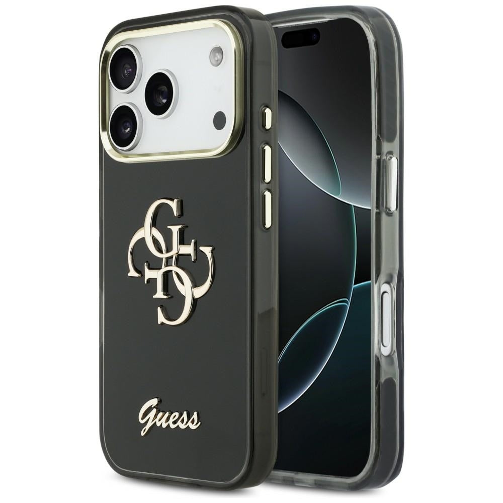 Guess IML 4G Script Metal case for iPhone 17 Pro - black_0