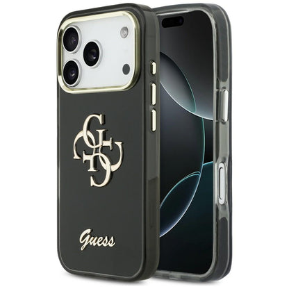 Guess IML 4G Script Metal case for iPhone 17 Pro - black_0