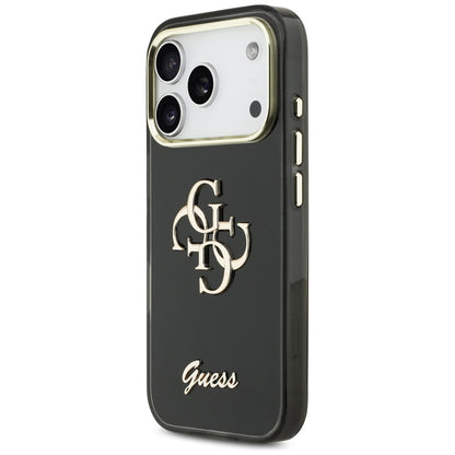 Guess IML 4G Script Metal case for iPhone 17 Pro - black_1