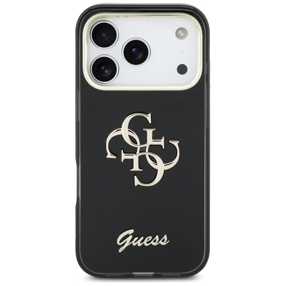 Guess IML 4G Script Metal case for iPhone 17 Pro - black_2