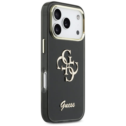 Guess IML 4G Script Metal case for iPhone 17 Pro - black_3