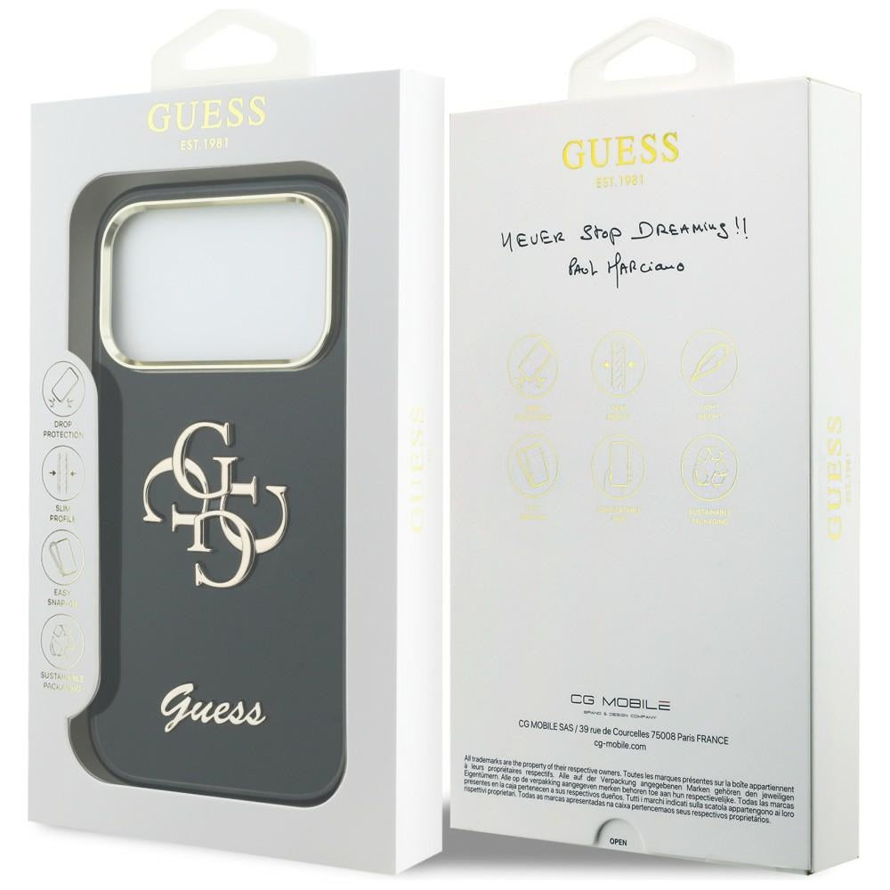 Guess IML 4G Script Metal case for iPhone 17 Pro - black_7