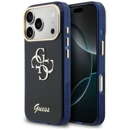 Guess IML 4G Script Metal case for iPhone 17 Pro Max - blue_0