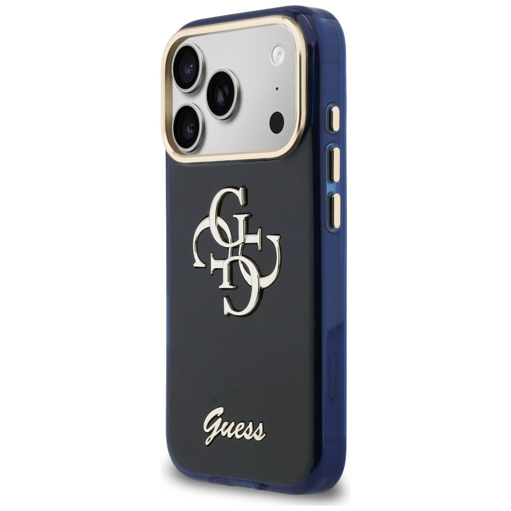 Guess IML 4G Script Metal case for iPhone 17 Pro Max - blue_1