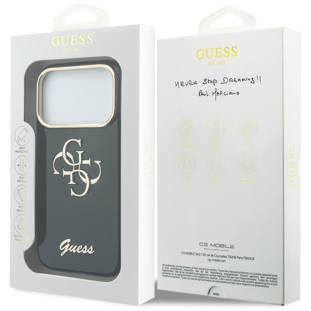 Guess IML 4G Script Metal case for iPhone 17 Pro Max - blue_7