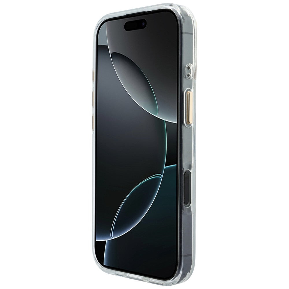 Guess IML Gradient Script Metal MagSafe Case for iPhone 17 - White_4