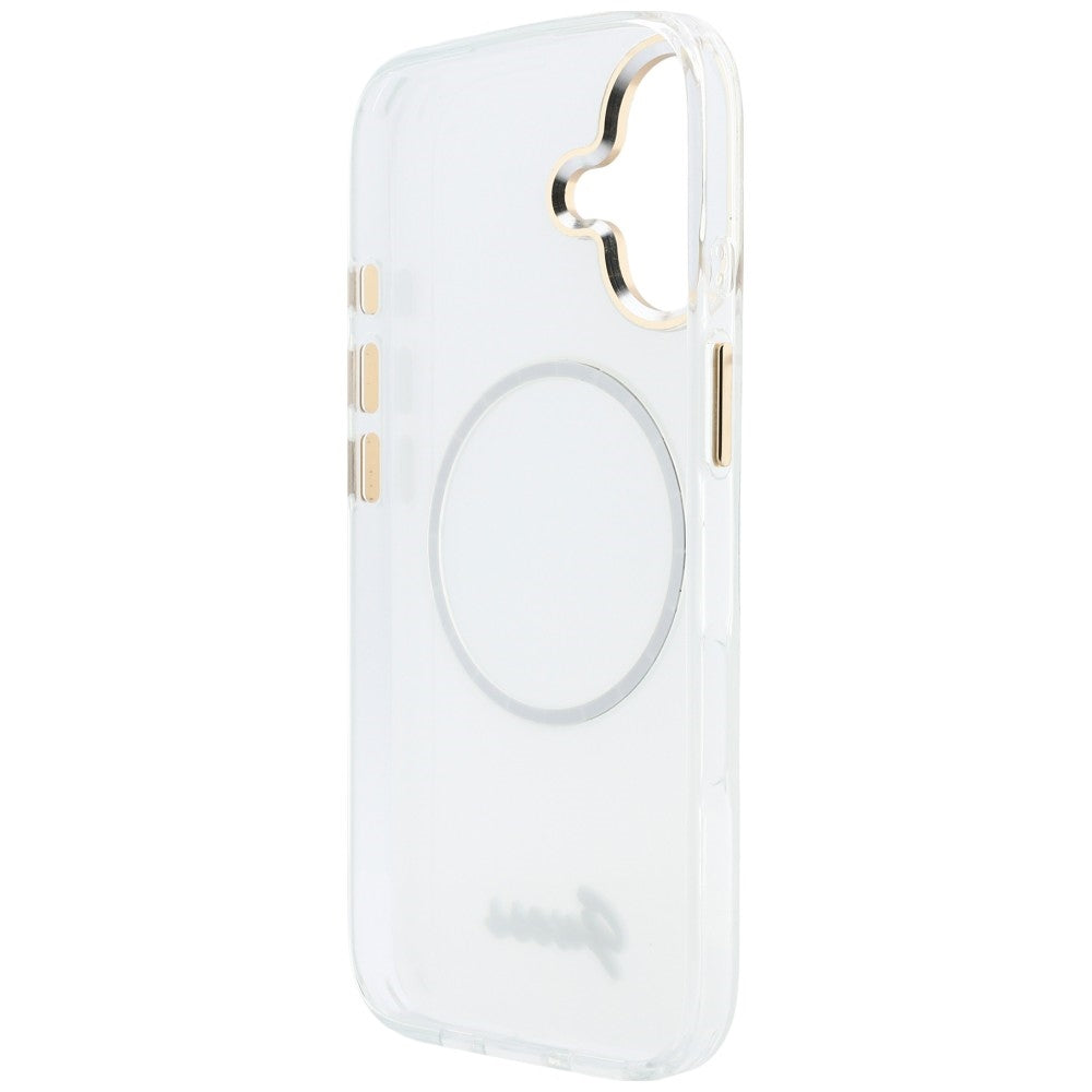 Guess IML Gradient Script Metal MagSafe Case for iPhone 17 - White_6