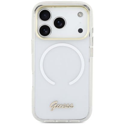 Guess IML Gradient Script Metal MagSafe Case for iPhone 17 Pro - White_2