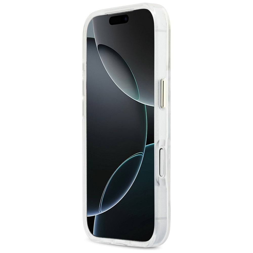 Guess IML Gradient Script Metal MagSafe Case for iPhone 17 Pro - White_4