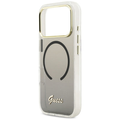 Guess IML Gradient Script Metal MagSafe Case for iPhone 17 Pro Max - Black_5