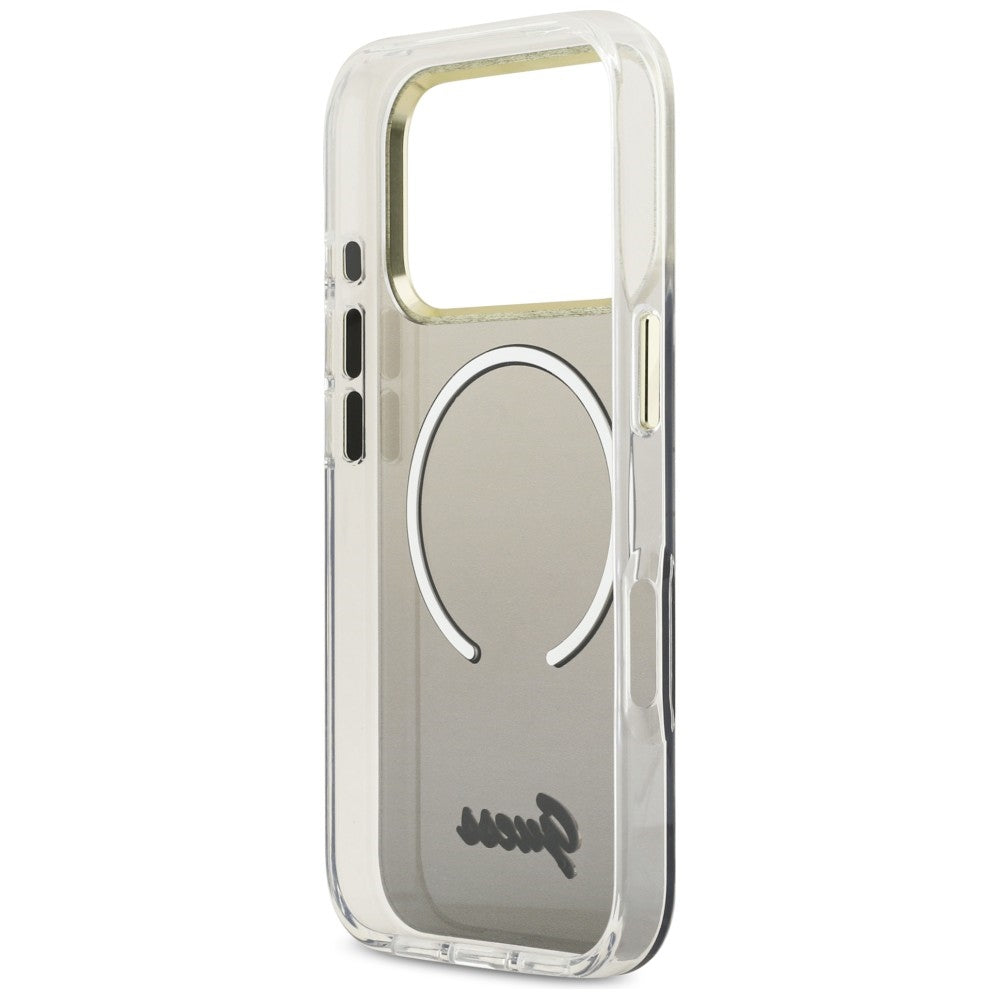 Guess IML Gradient Script Metal MagSafe Case for iPhone 17 Pro Max - Black_6