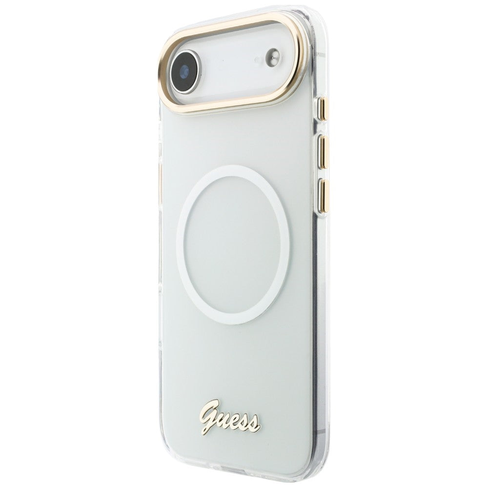 Guess IML Gradient Script Metal MagSafe Case for iPhone Air - White_1