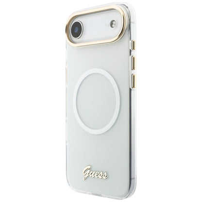 Guess IML Gradient Script Metal MagSafe Case for iPhone Air - White_1
