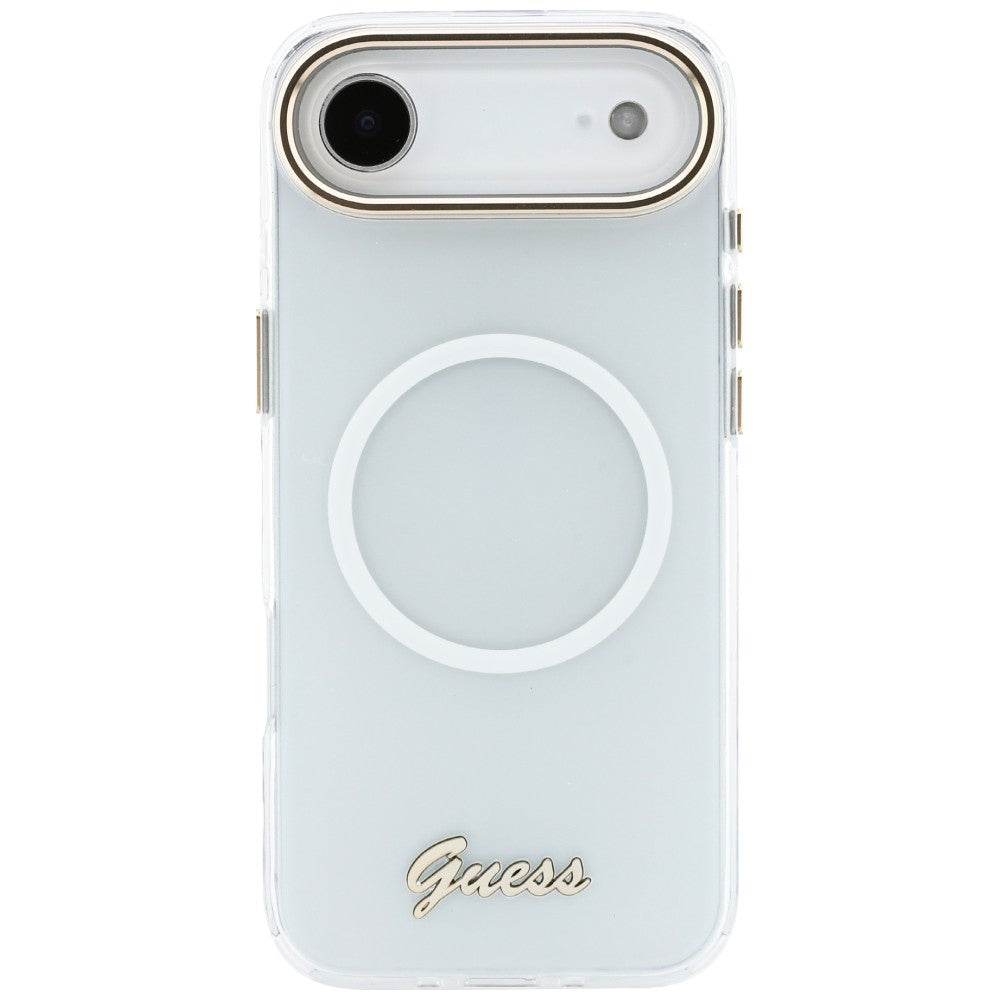 Guess IML Gradient Script Metal MagSafe Case for iPhone Air - White_2