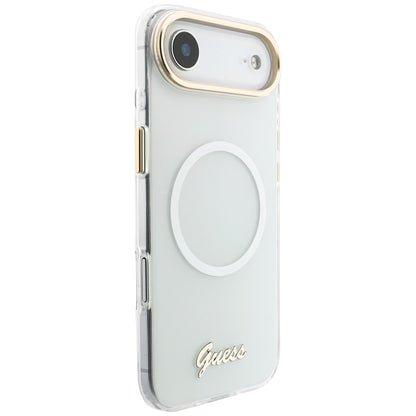 Guess IML Gradient Script Metal MagSafe Case for iPhone Air - White_3