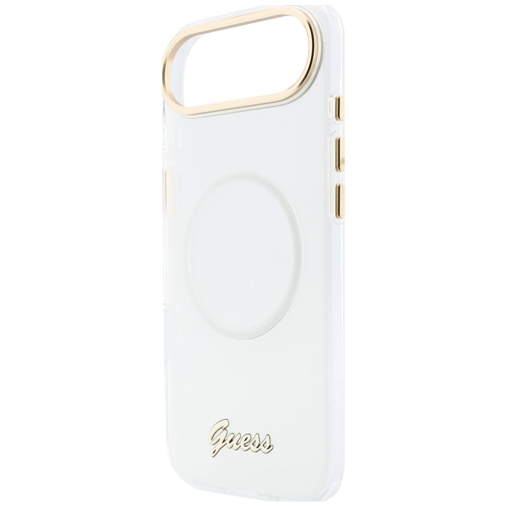 Guess IML Gradient Script Metal MagSafe Case for iPhone Air - White_5