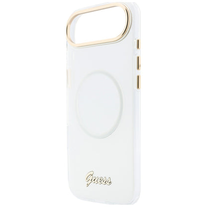 Guess IML Gradient Script Metal MagSafe Case for iPhone Air - White_5
