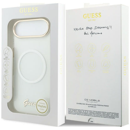 Guess IML Gradient Script Metal MagSafe Case for iPhone Air - White_7