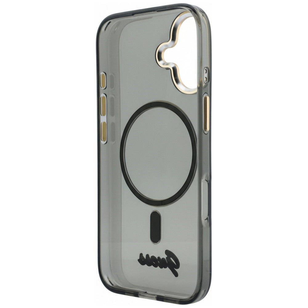 Guess IML Script Metal MagSafe Case for iPhone 17 - Black_6