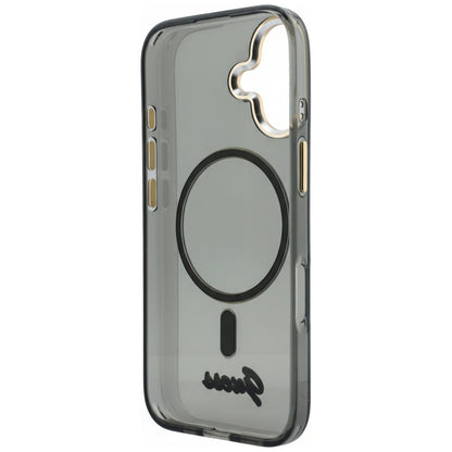 Guess IML Script Metal MagSafe Case for iPhone 17 - Black_6