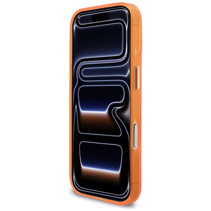 Guess IML Script Metal MagSafe Case for iPhone 17 Pro - Orange_4
