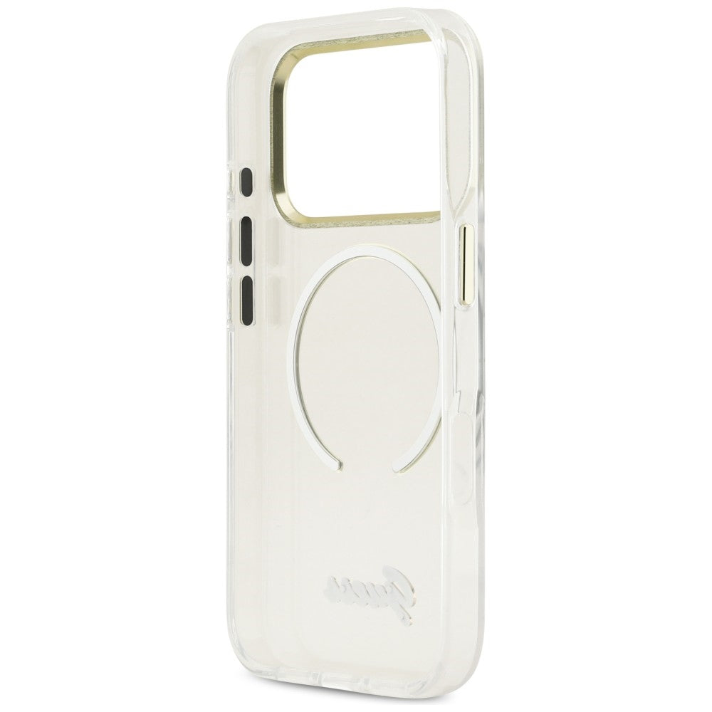 Guess IML Script Metal MagSafe Case for iPhone 17 Pro - Clear_6