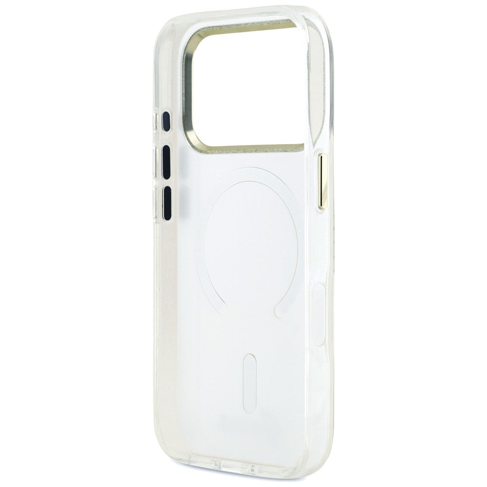 Guess IML Shell Script Metal MagSafe Case for iPhone 17 Pro Max - White_6