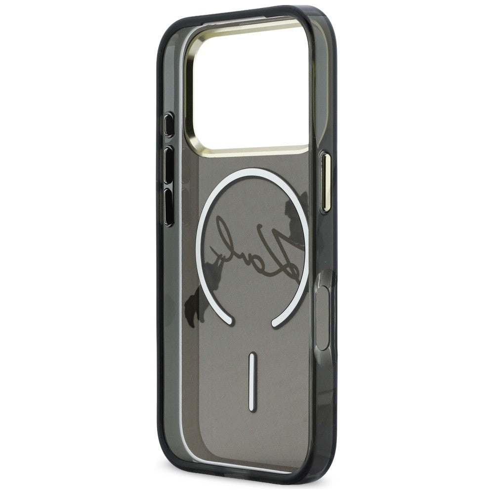 Karl Lagerfeld IML Choupettes Karl Script Logo MagSafe Case for iPhone 17 Pro - Black_6