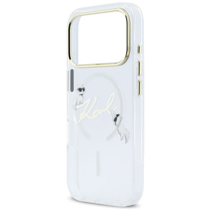 Karl Lagerfeld IML Choupettes Karl Script Logo MagSafe Case for iPhone 17 Pro Max - Clear_5