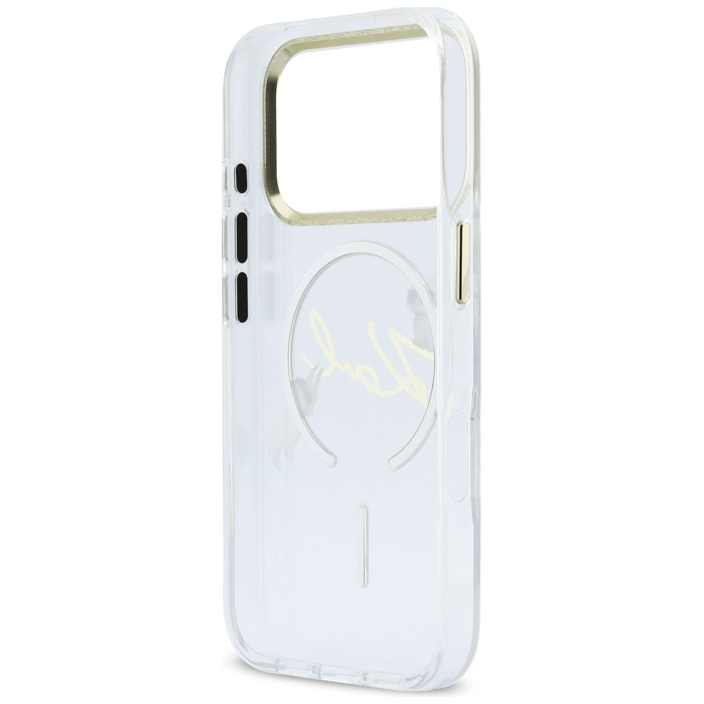Karl Lagerfeld IML Choupettes Karl Script Logo MagSafe Case for iPhone 17 Pro - Clear_6