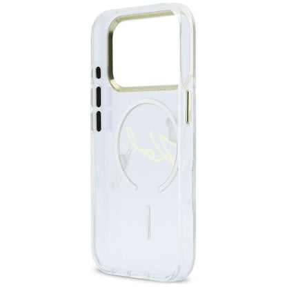 Karl Lagerfeld IML Choupettes Karl Script Logo MagSafe Case for iPhone 17 Pro - Clear_6