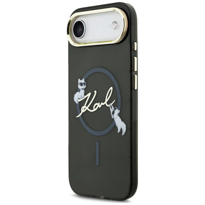Karl Lagerfeld IML Choupettes Karl Script Logo MagSafe iPhone Air Case - Black_1