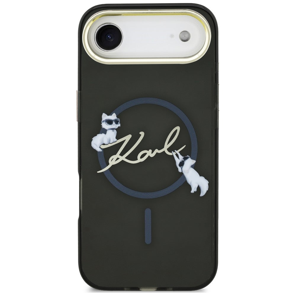 Karl Lagerfeld IML Choupettes Karl Script Logo MagSafe iPhone Air Case - Black_2