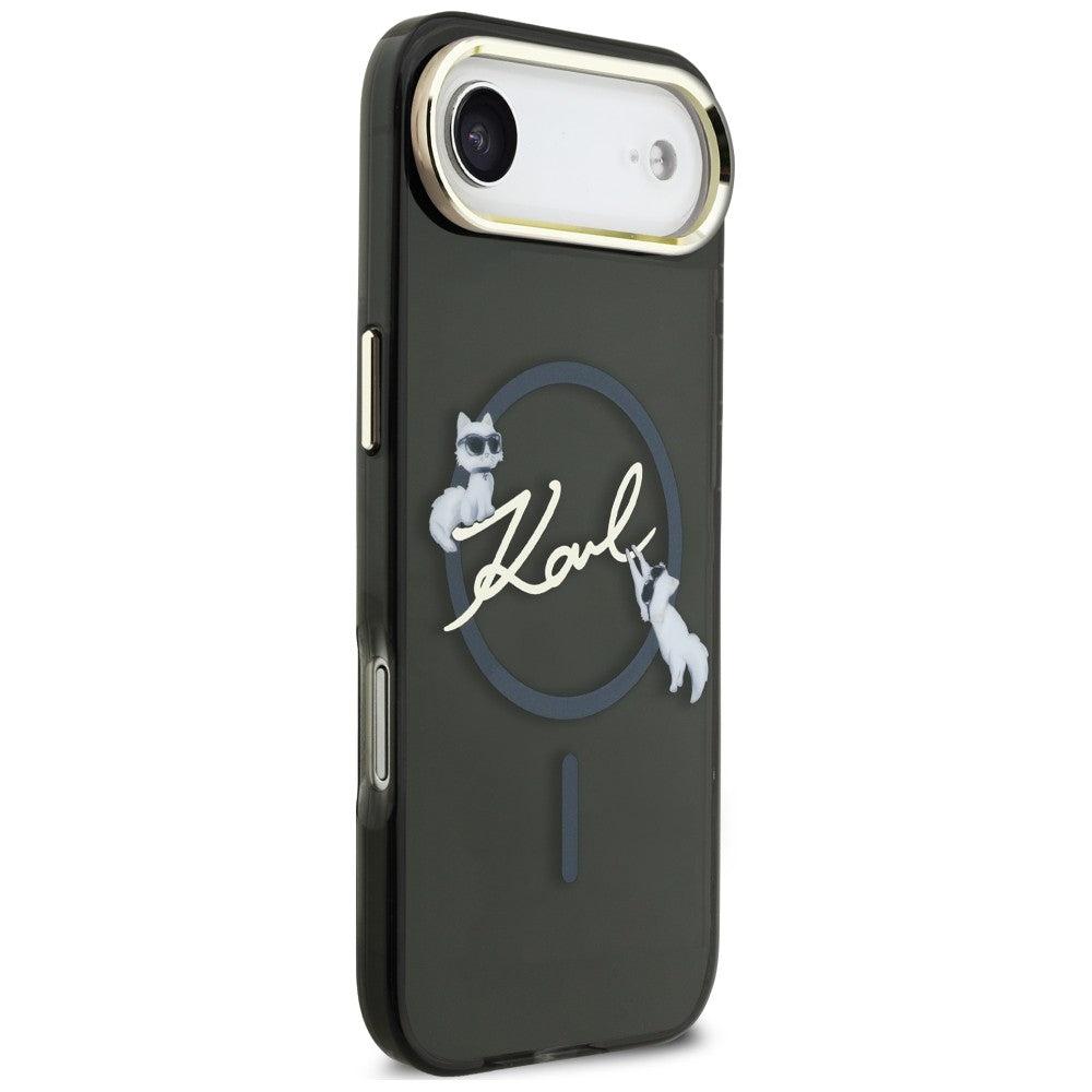 Karl Lagerfeld IML Choupettes Karl Script Logo MagSafe iPhone Air Case - Black_3