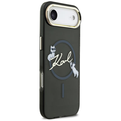 Karl Lagerfeld IML Choupettes Karl Script Logo MagSafe iPhone Air Case - Black_3