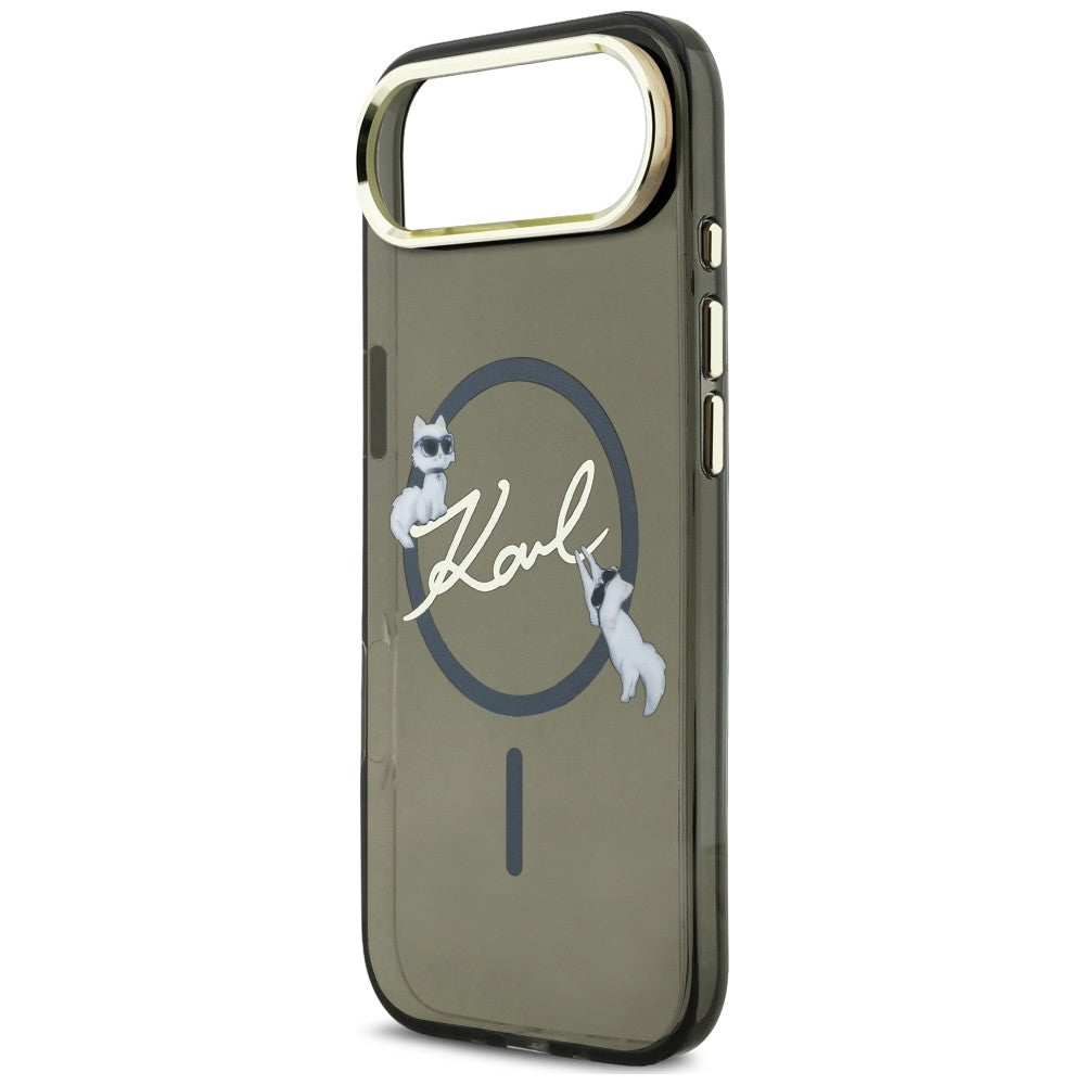 Karl Lagerfeld IML Choupettes Karl Script Logo MagSafe iPhone Air Case - Black_5