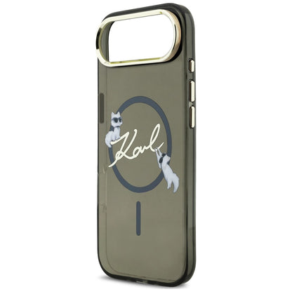 Karl Lagerfeld IML Choupettes Karl Script Logo MagSafe iPhone Air Case - Black_5