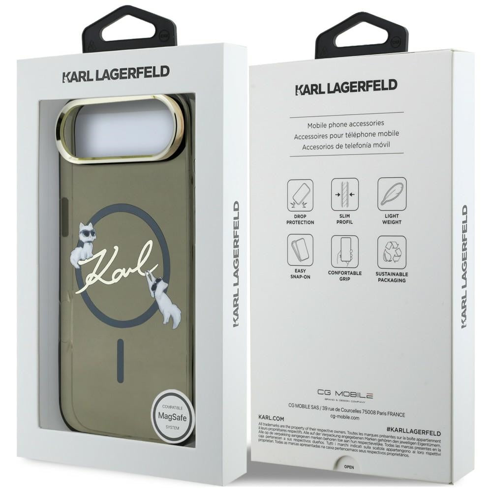 Karl Lagerfeld IML Choupettes Karl Script Logo MagSafe iPhone Air Case - Black_7