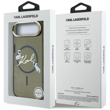 Karl Lagerfeld IML Choupettes Karl Script Logo MagSafe iPhone Air Case - Black_7