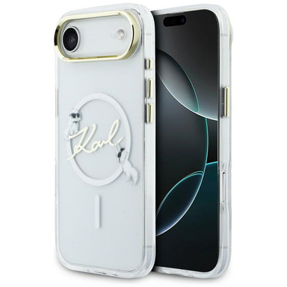 Karl Lagerfeld IML Choupettes Karl Script Logo MagSafe iPhone Air Case - Clear_0