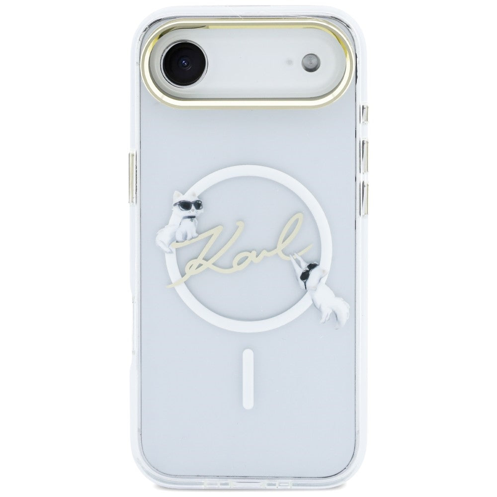 Karl Lagerfeld IML Choupettes Karl Script Logo MagSafe iPhone Air Case - Clear_2