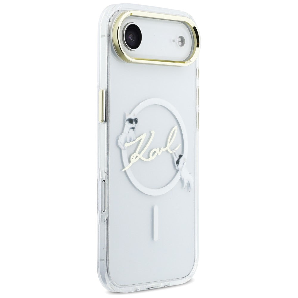 Karl Lagerfeld IML Choupettes Karl Script Logo MagSafe iPhone Air Case - Clear_3