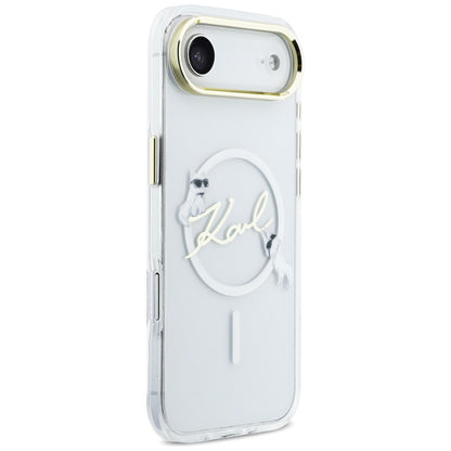 Karl Lagerfeld IML Choupettes Karl Script Logo MagSafe iPhone Air Case - Clear_3